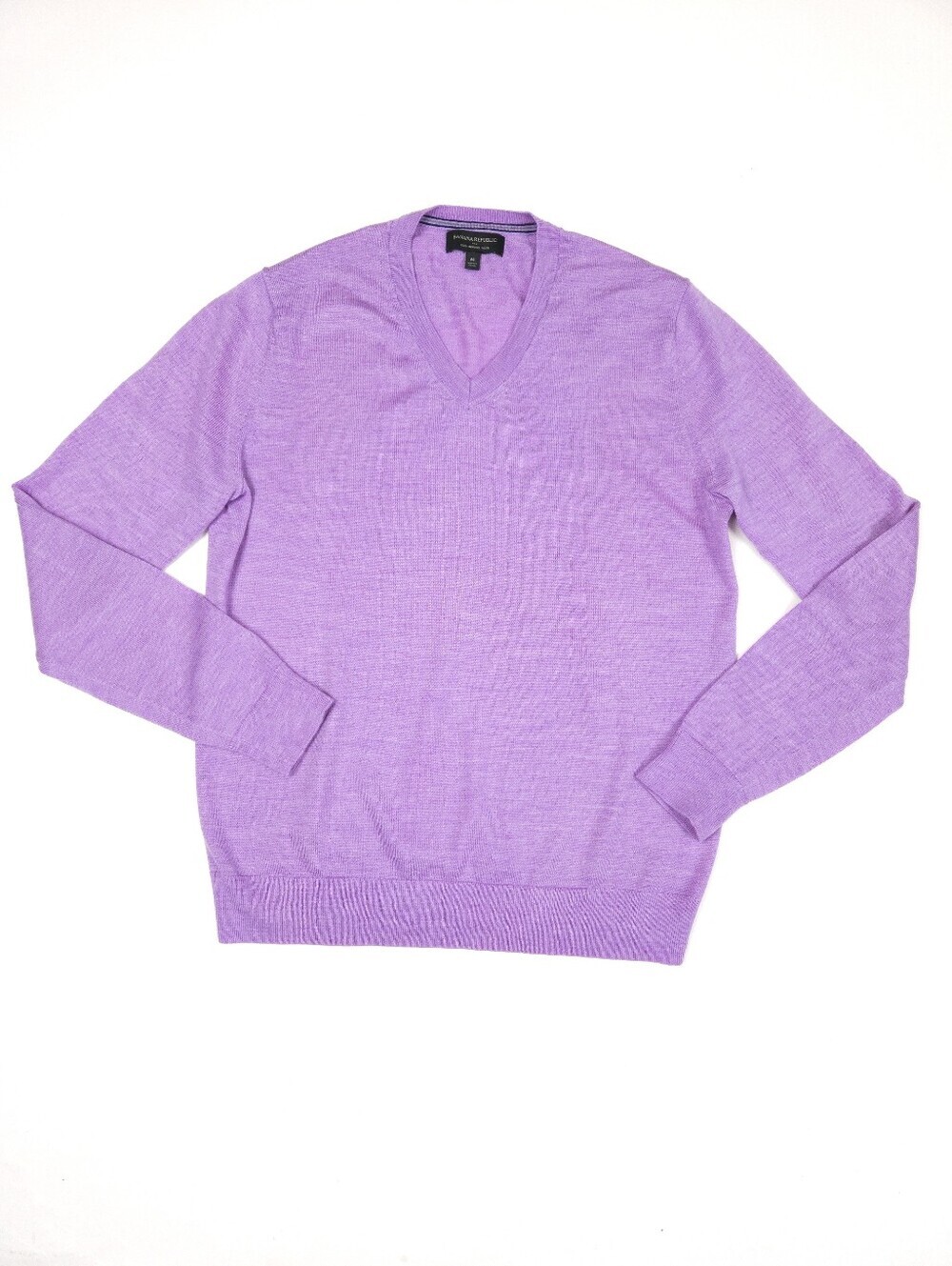 Banana Republic 100% Marino Wool Lavender Purple V-neck Sweater Men's Medium